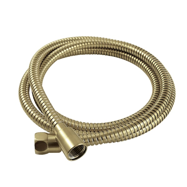 72Inch Stainless Steel Shower Hose, Brushed Brass